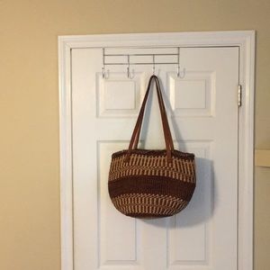 Large straw bag.